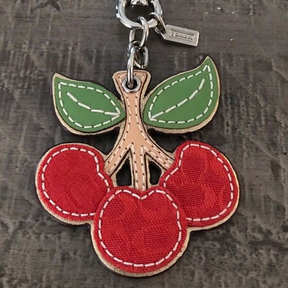 Coach Vintage Cherry Bag Charm Key Chain - Picture 8 of 16